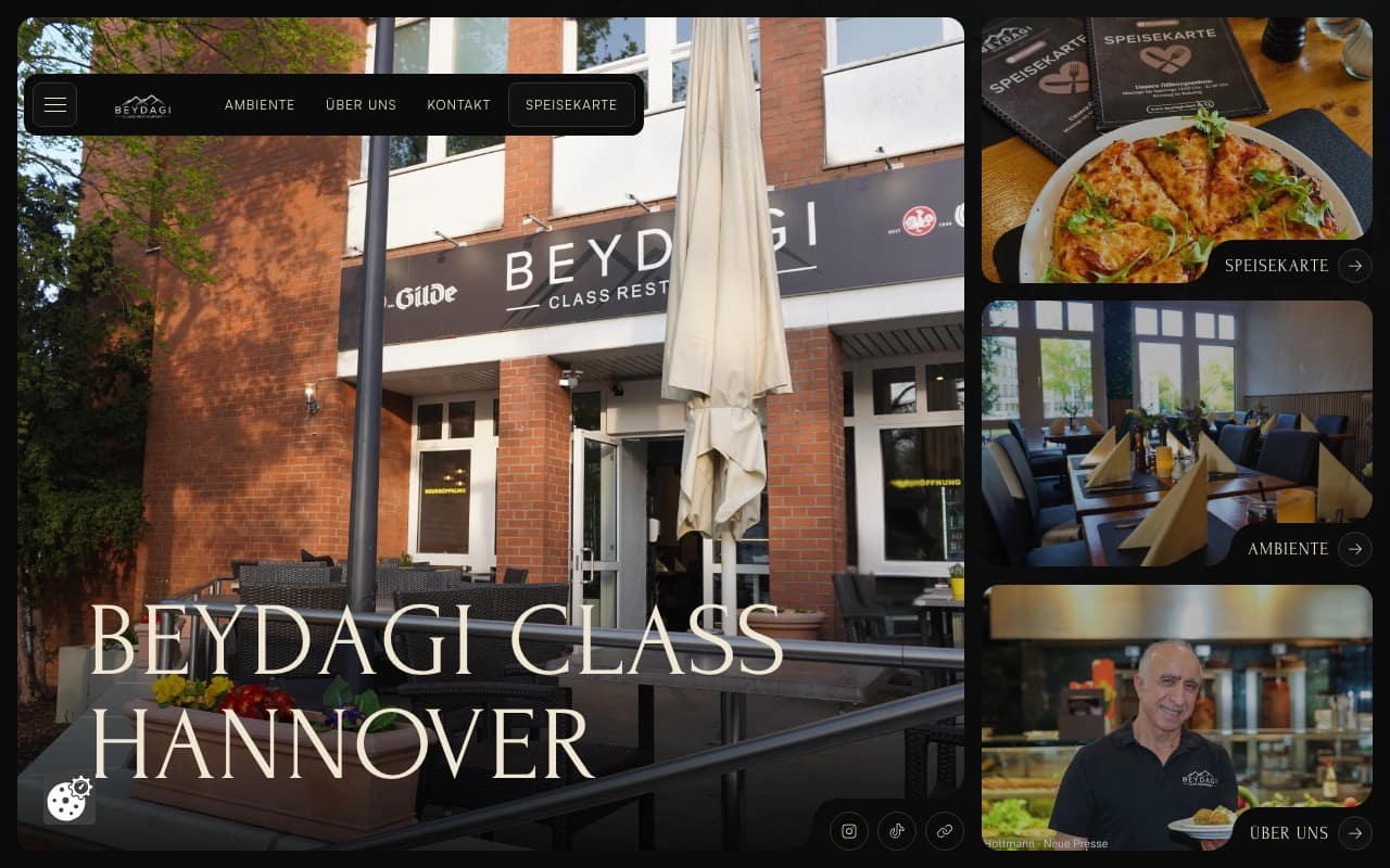 Website Beydagi Class Restaurant UG – von BBR Management umgesetzt