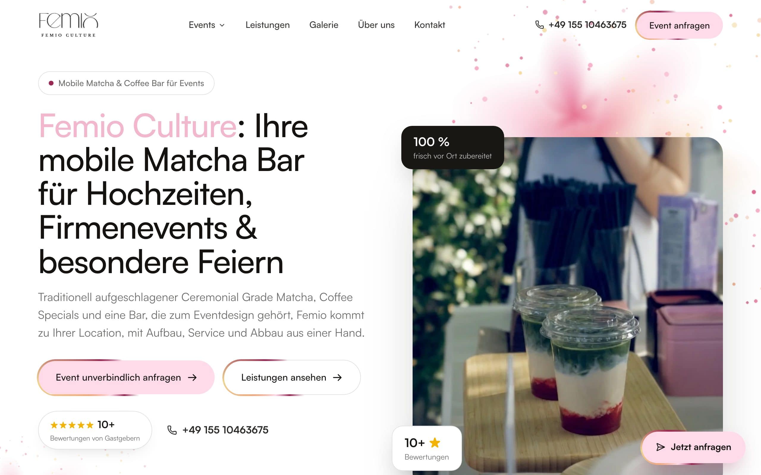 Website Femio Culture – von BBR Management umgesetzt