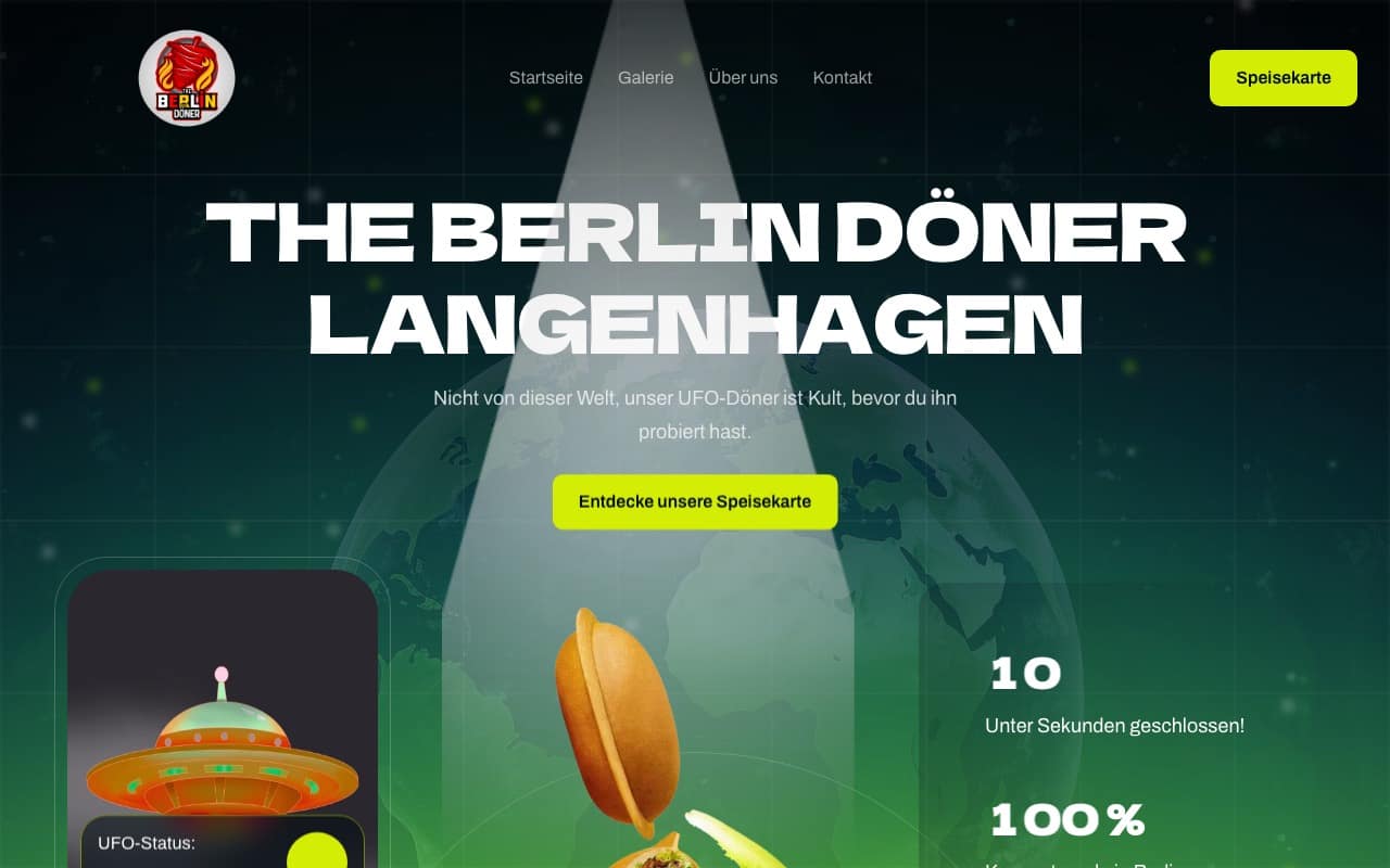 Website The Berlin Döner Langenhagen – von BBR Management umgesetzt